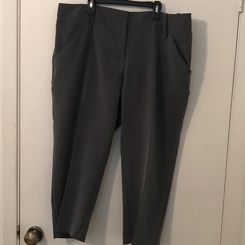 Gray dress capris. Size 16
